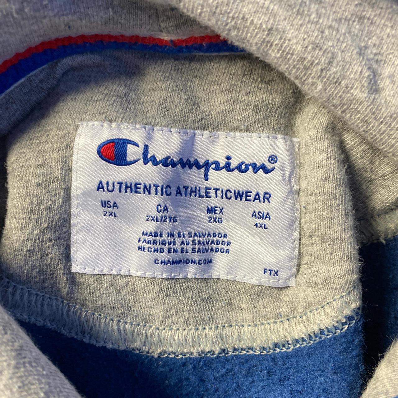 Blue Champion Graphic Logo Hoodie - 2XL
