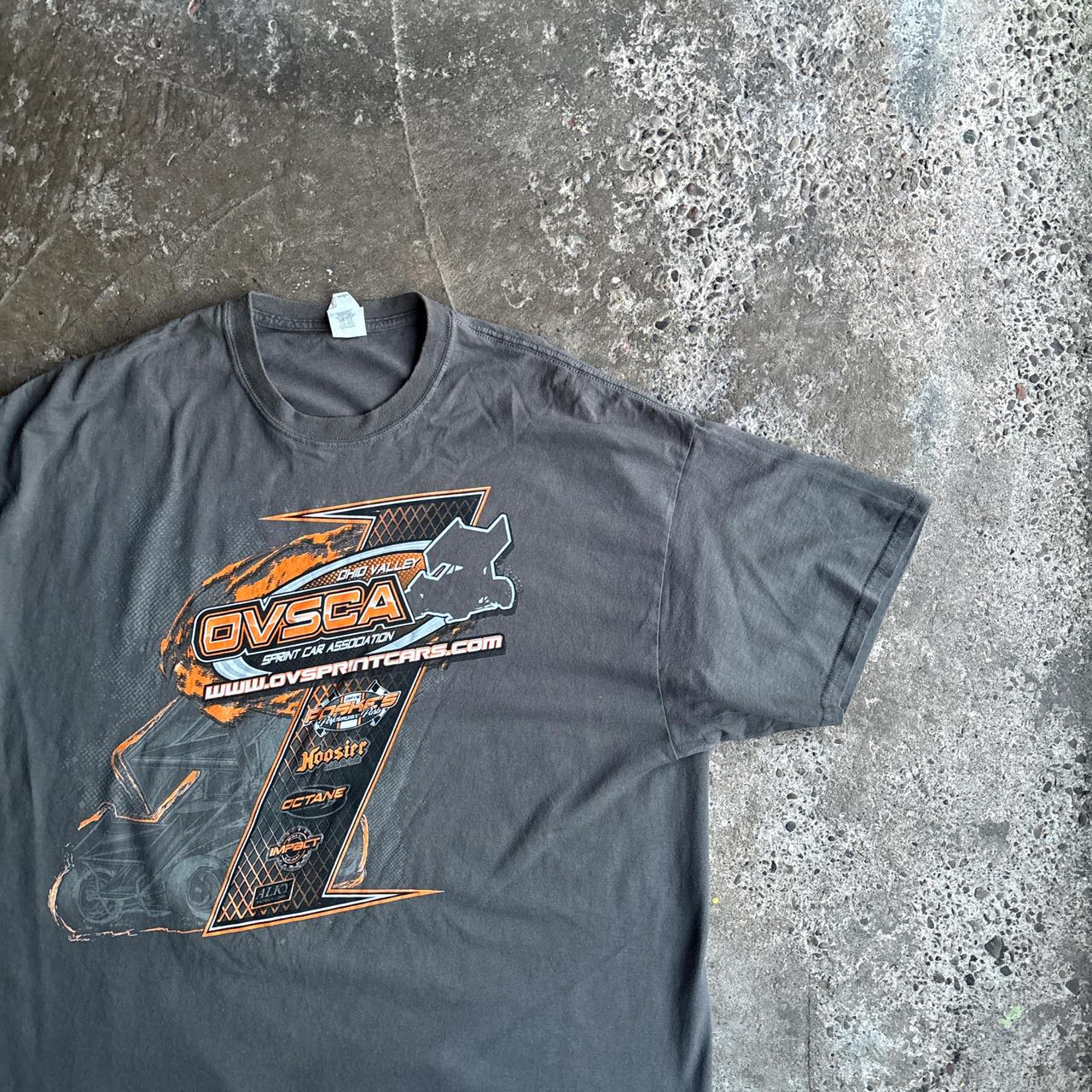 Grey Graphic Sprint Car T-Shirt - 2XL