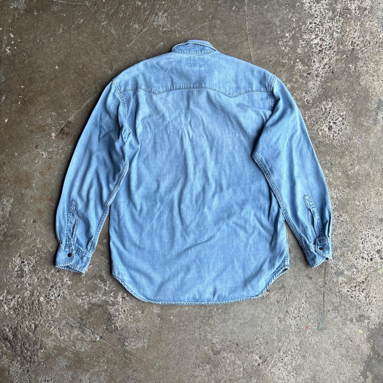 Blue Denim Levi’s Western Style Long-Sleeve Shirt - M