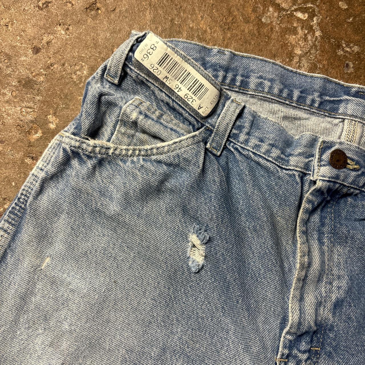 Blue Distressed Denim Dickies Carpenter Jeans - W34