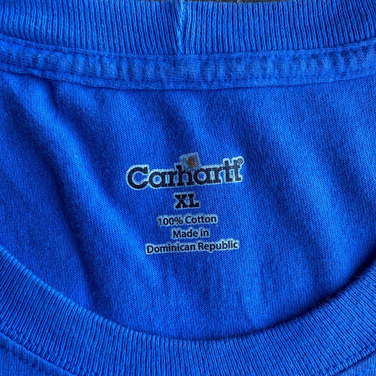 Blue Carhartt Print T-Shirt - XL