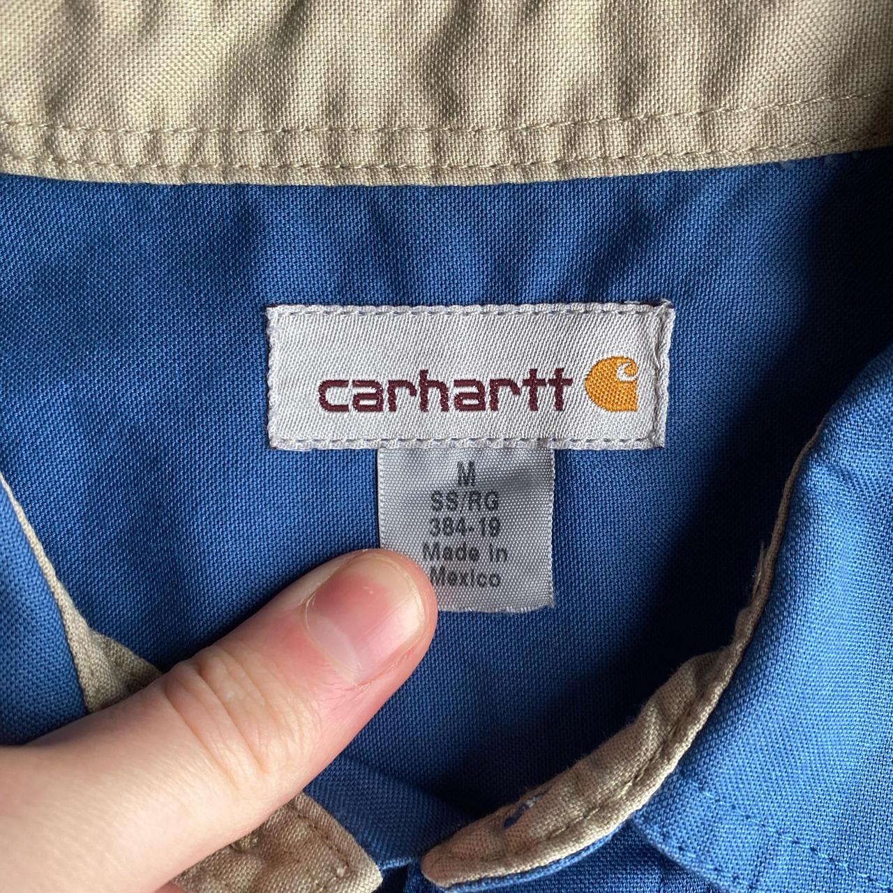 Blue Carhartt Short Double Pocket Sleeve Shirt - M