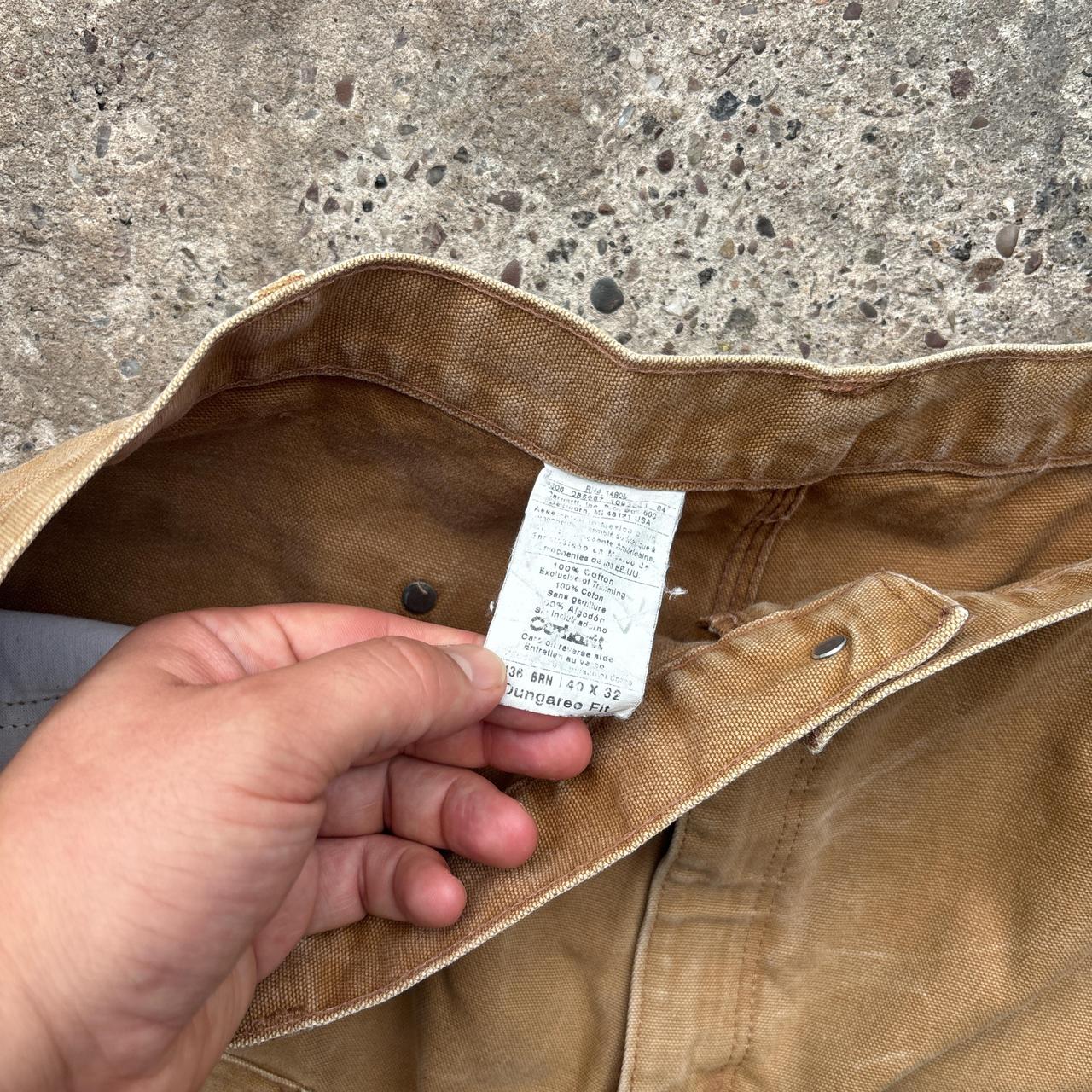 00s Tan Carhartt double-knee carpenter pants - W40