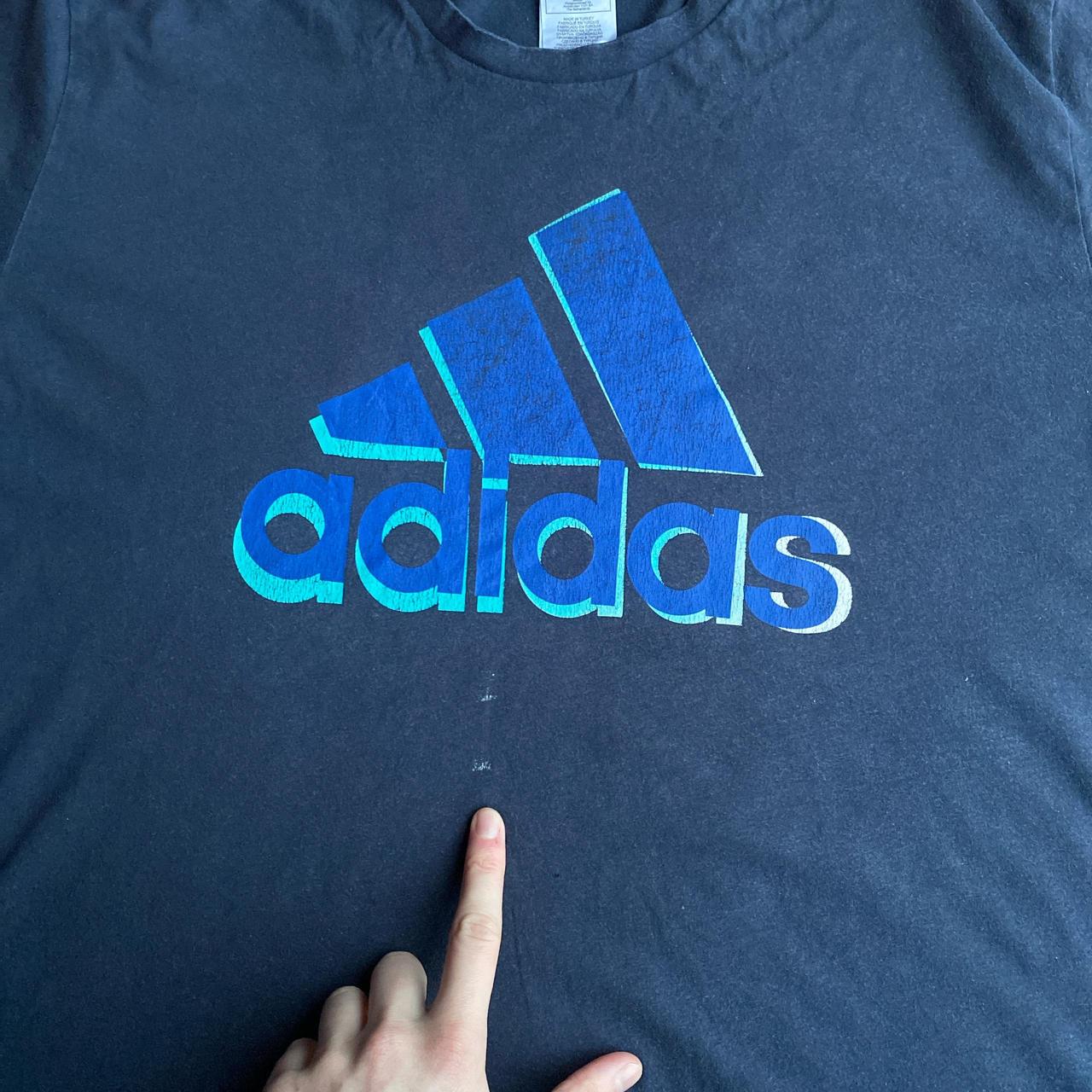 Navy Adidas Graphic Logo T-Shirt - 2XL