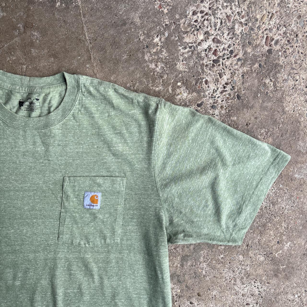 Textured Green Carhartt T-Shirt - XL