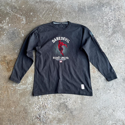 Black Daredevil Ecko Unltd Graphic Long-Sleeve T-Shirt