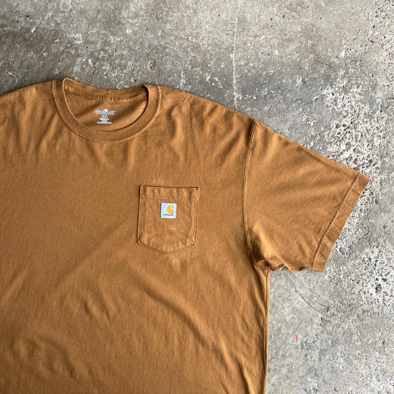 Brown Single Pocket Carhartt T-Shirt - 2XL