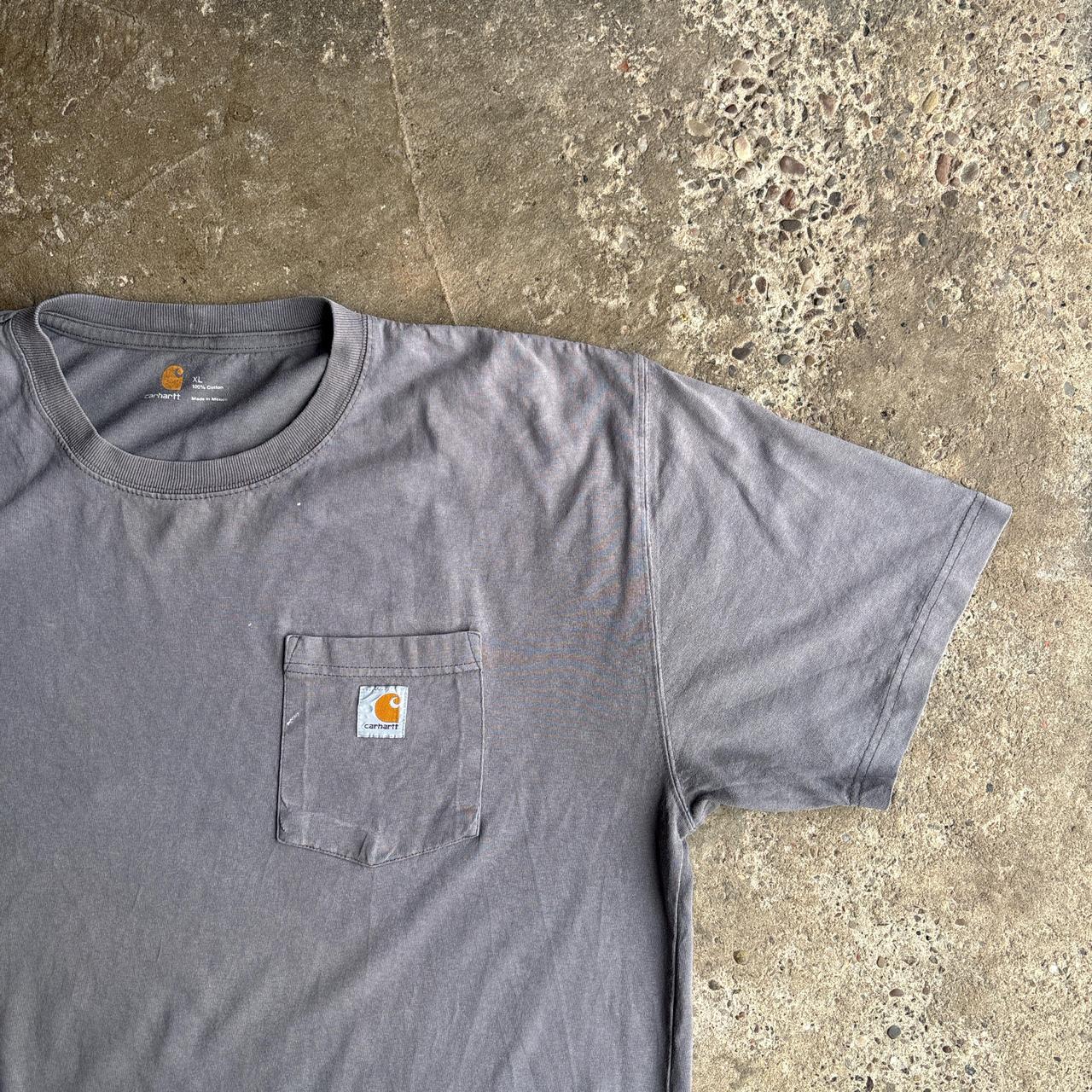 Grey Carhartt Single Pocket T-Shirt - XL