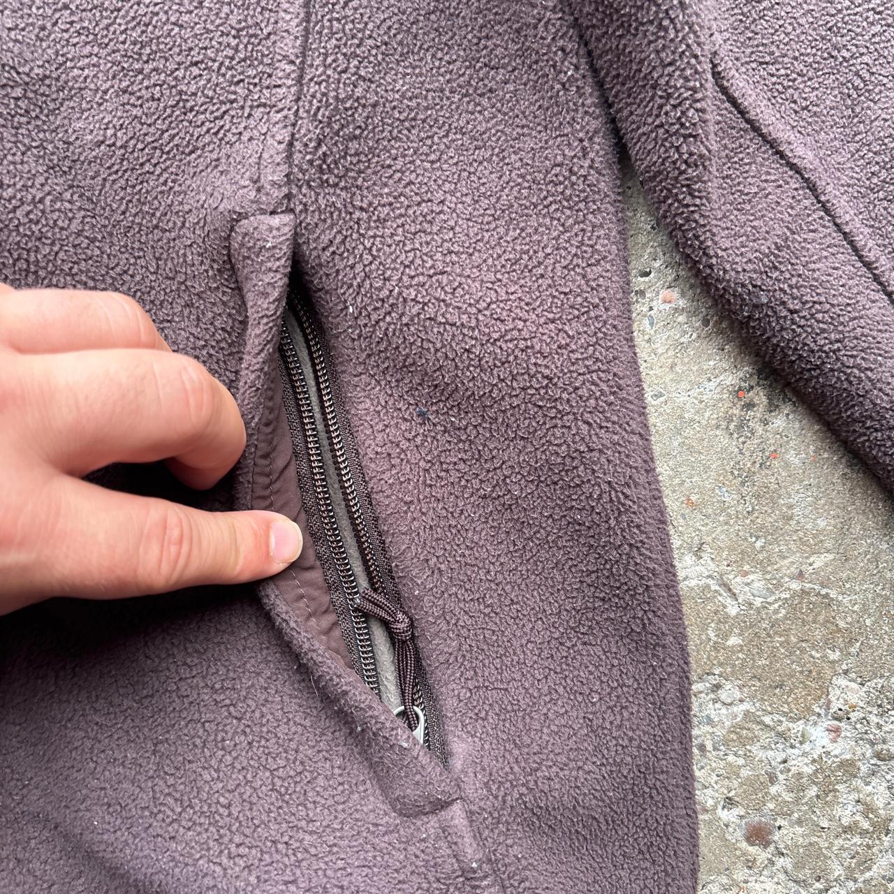 Brown The North Face zip-up fleeec - XS