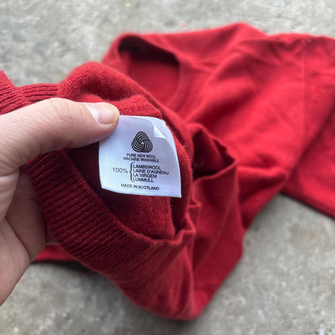 Red Faldo by Pringle wool knitted sweater