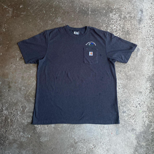 Dark Grey Carhartt Embroidered T-Shirt - XL