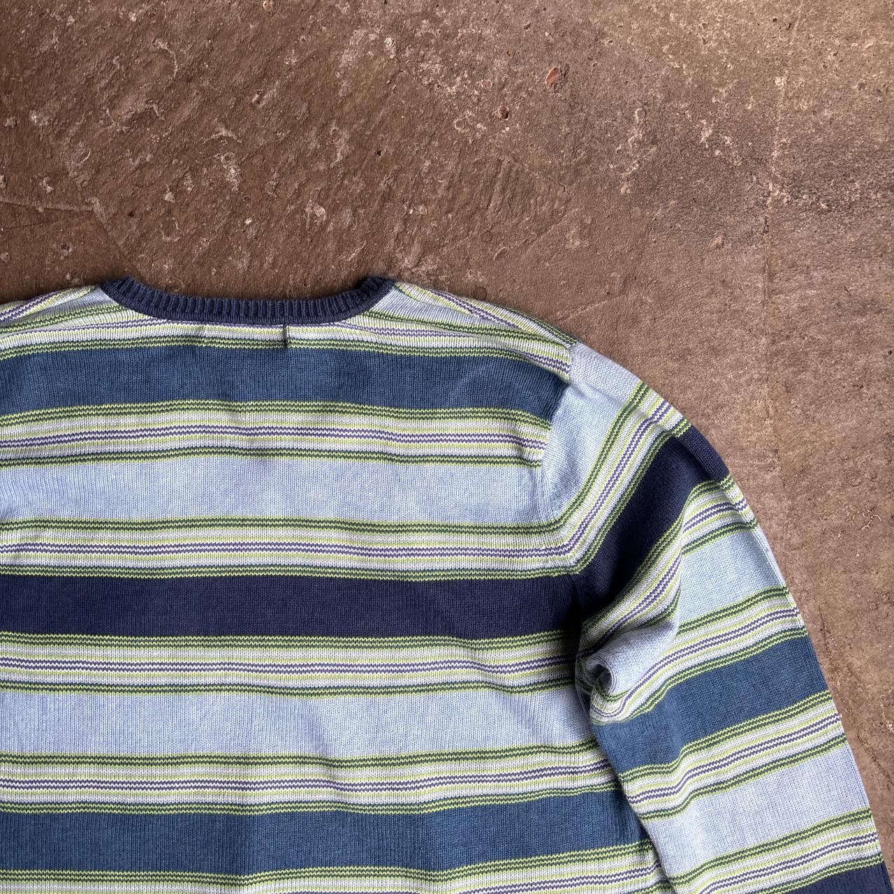 Blue & Green Striped Tommy Hilfiger Sweater - 3XL