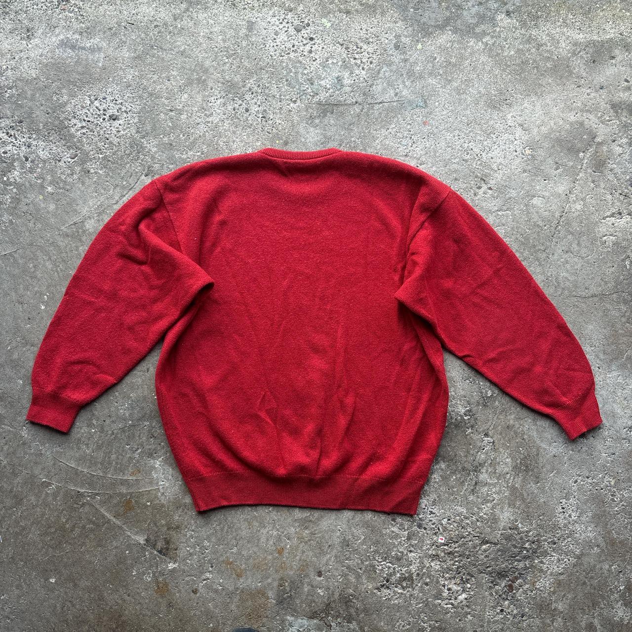 Red Faldo by Pringle wool knitted sweater
