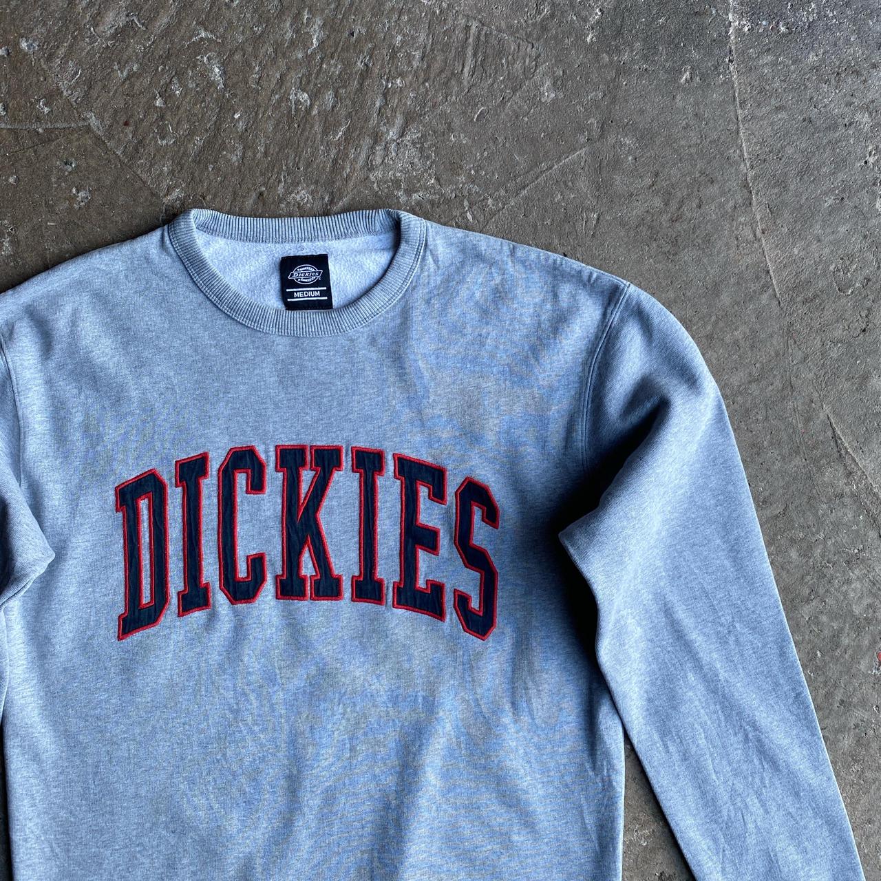 Grey Dickies Text Crewneck Sweatshirt - M