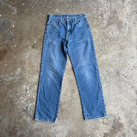 Blue Straight Fit YSL Denim Jeans