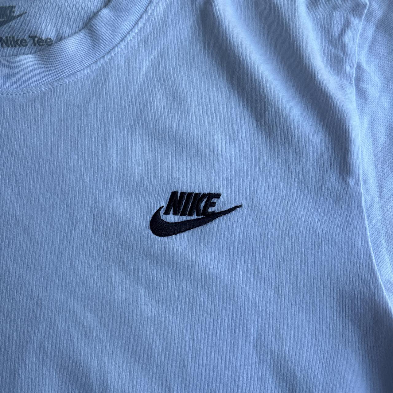 White Nike T-Shirt w/ Stitched Logo
