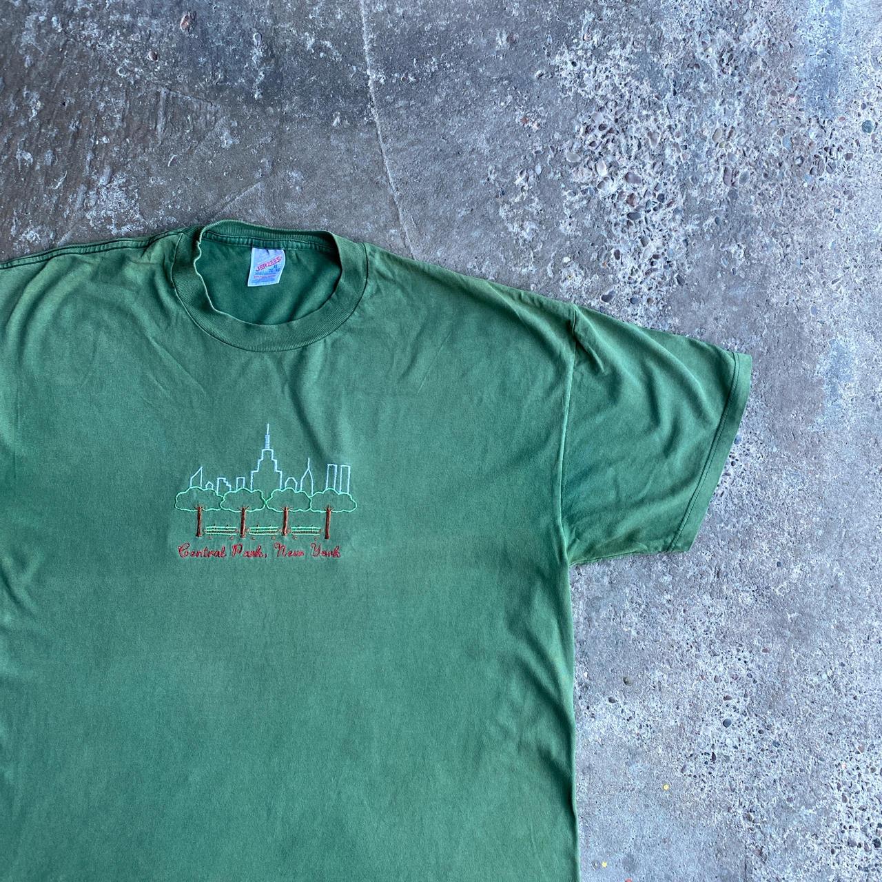 Green Embroidered Central Park T-Shirt - XL