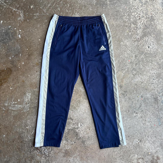 Navy Adidas Tracksuit Bottoms w/Poppers