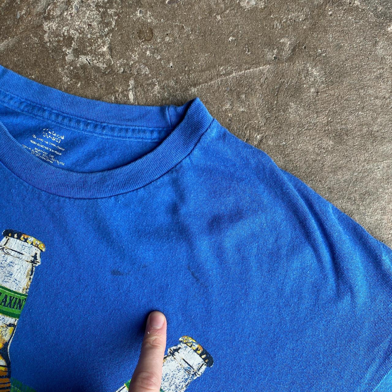 Blue Graphic Beer T-Shirt - 2XL