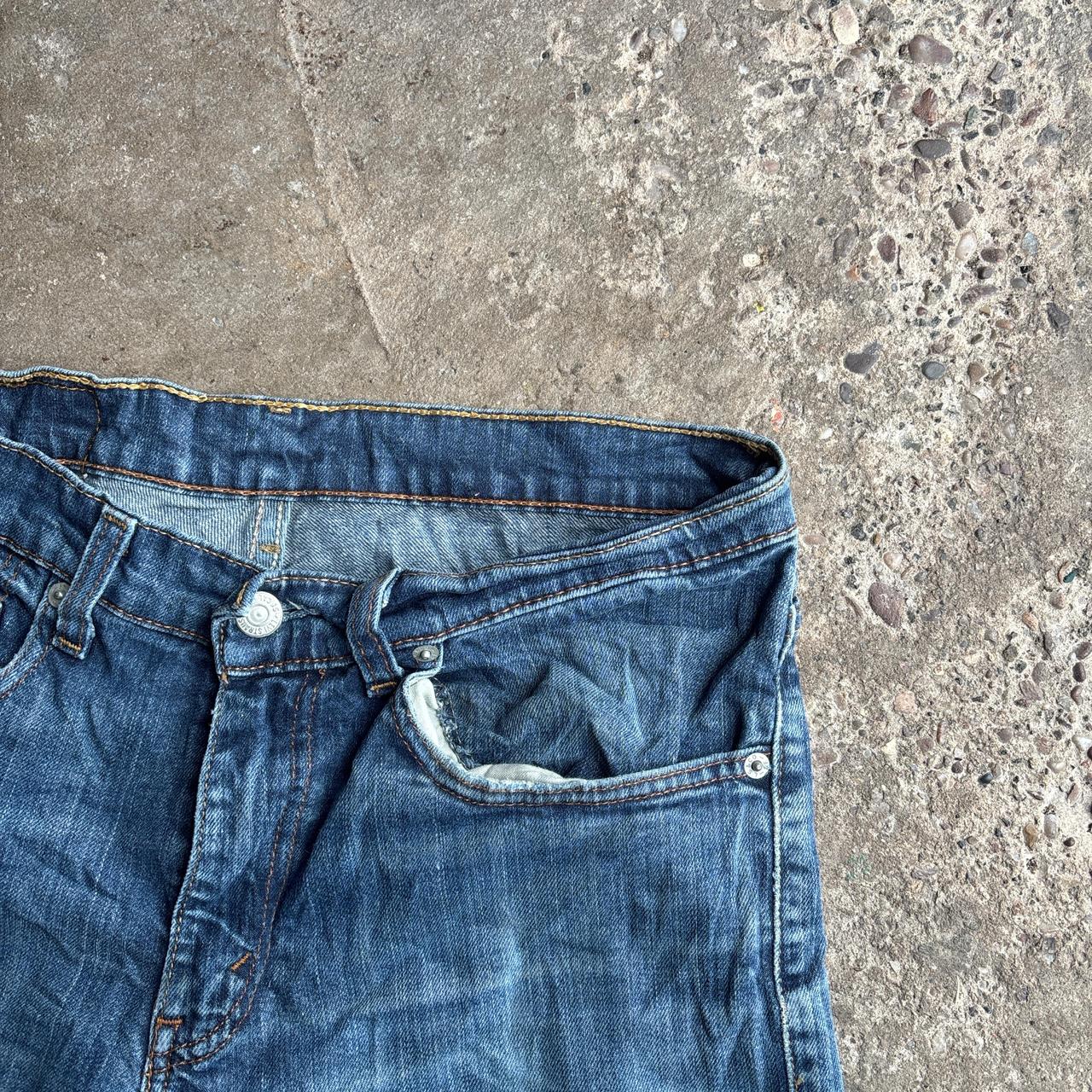 Blue Denim Distressed Levi’s Jeans