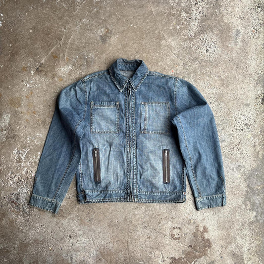 Washed Blue ‘Devred’ Y2K Denim Jacket