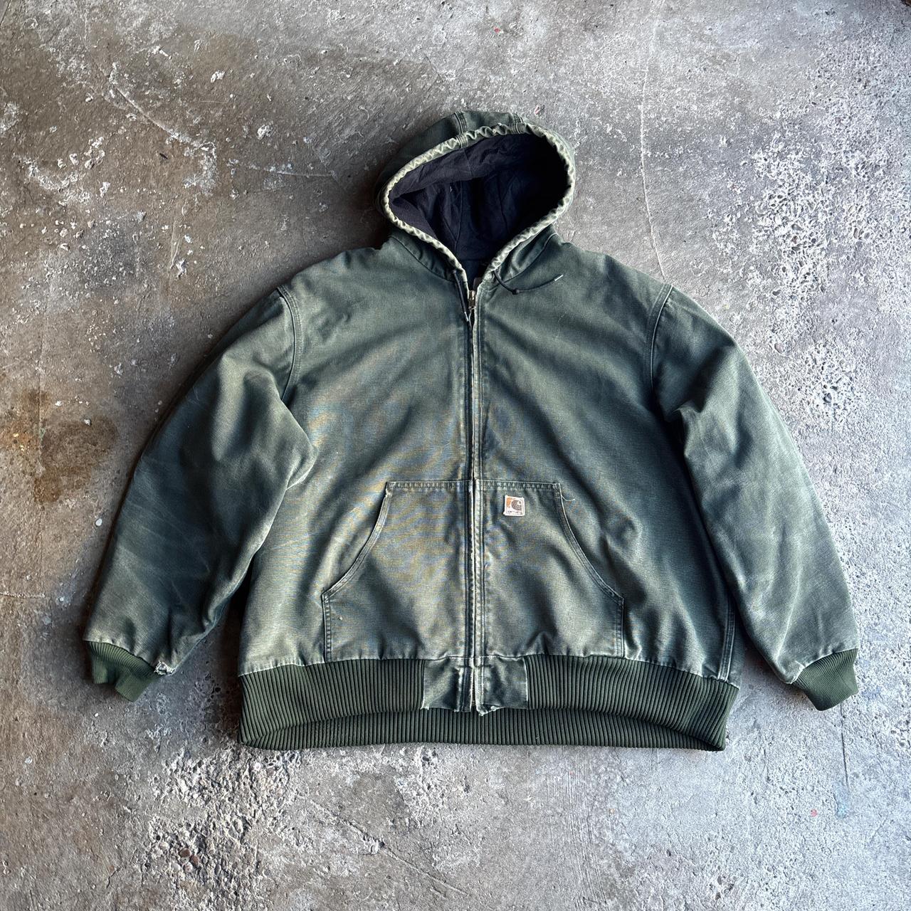 Green Carhartt Hooded Workwear Jacket - 3XL