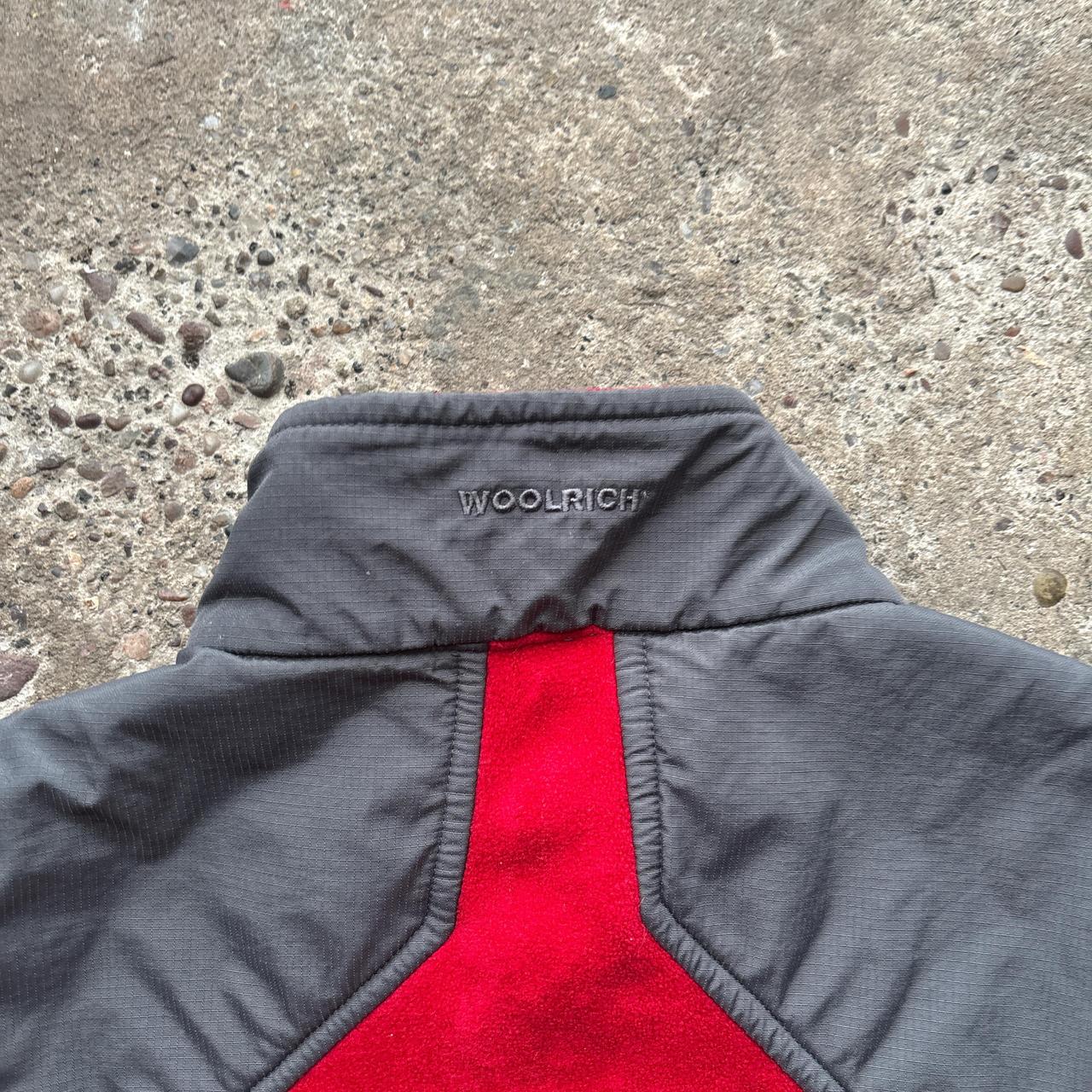 Red and grey Woolrich fleece vest - L