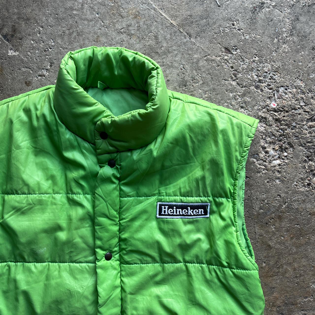 Beautiful Vibrant Heineken Puffa Gilet