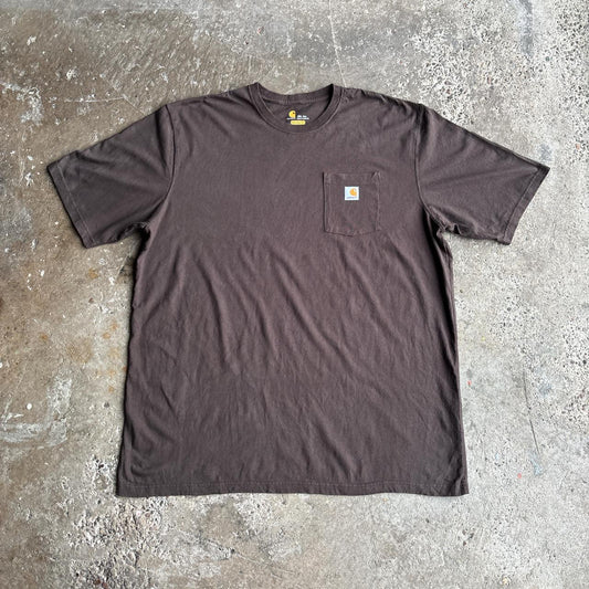 Brown Carhartt Pocket T-Shirt - 2XL (Tall)