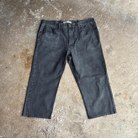 Grey Lee Cropped Denim Jeans