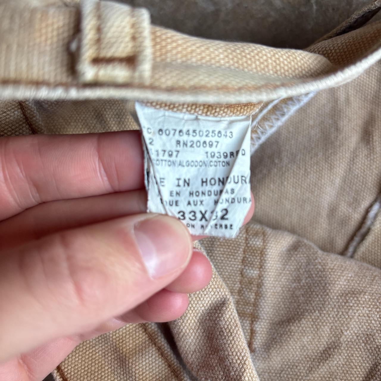 Cream Dickies Distressed Carpenter Pants