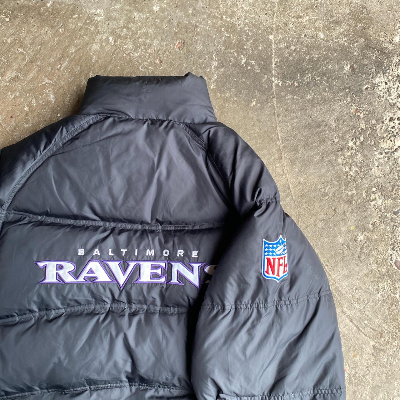 Black NFL Baltimore Ravens Puffer Jacket - L