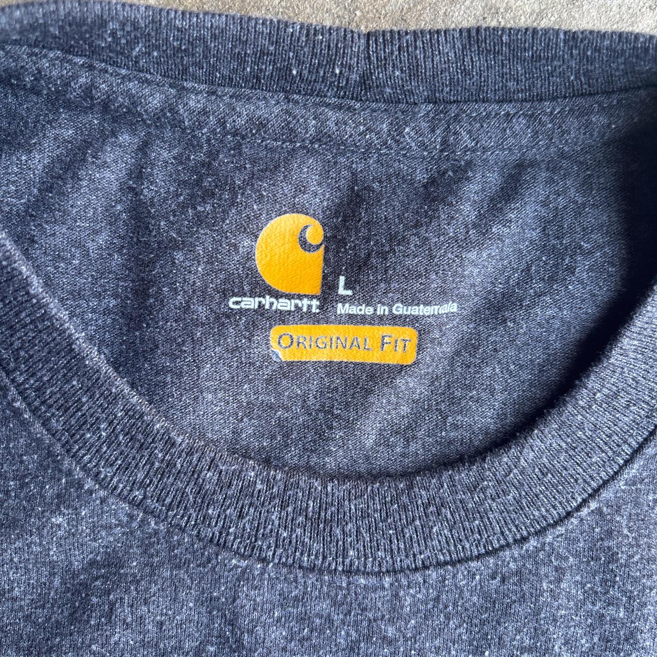Textured Grey Single Pocket Carhartt T-Shirt - L