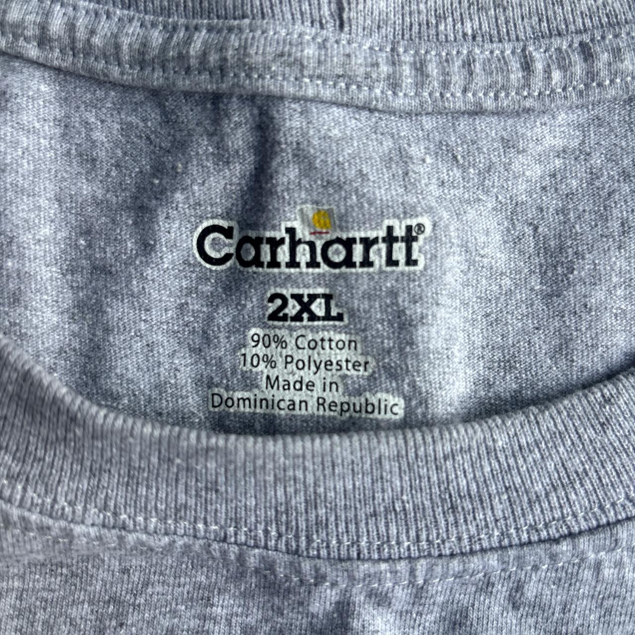 Grey Carhartt Single Pocket Exon Mobil T-Shirt