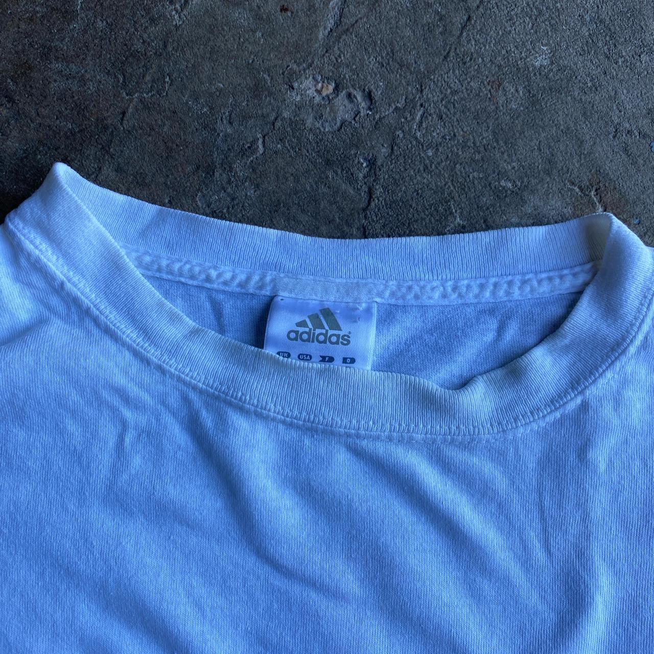 White Adidas Long-Sleeve Graphic Basketball T-Shirt - XL