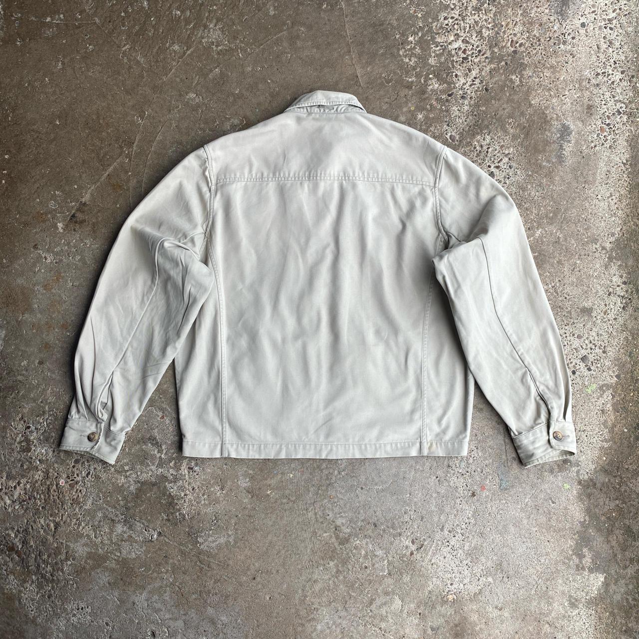 Cream Yves Saint Laurent (YSL) Zip Up Harrington Jacket - M