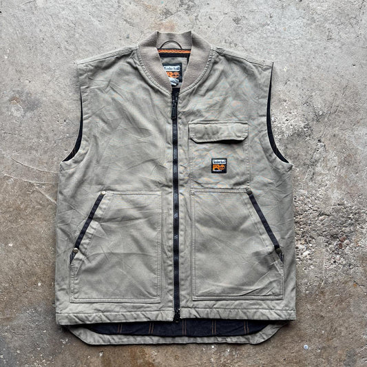 Grey Timberland workwear utility vest