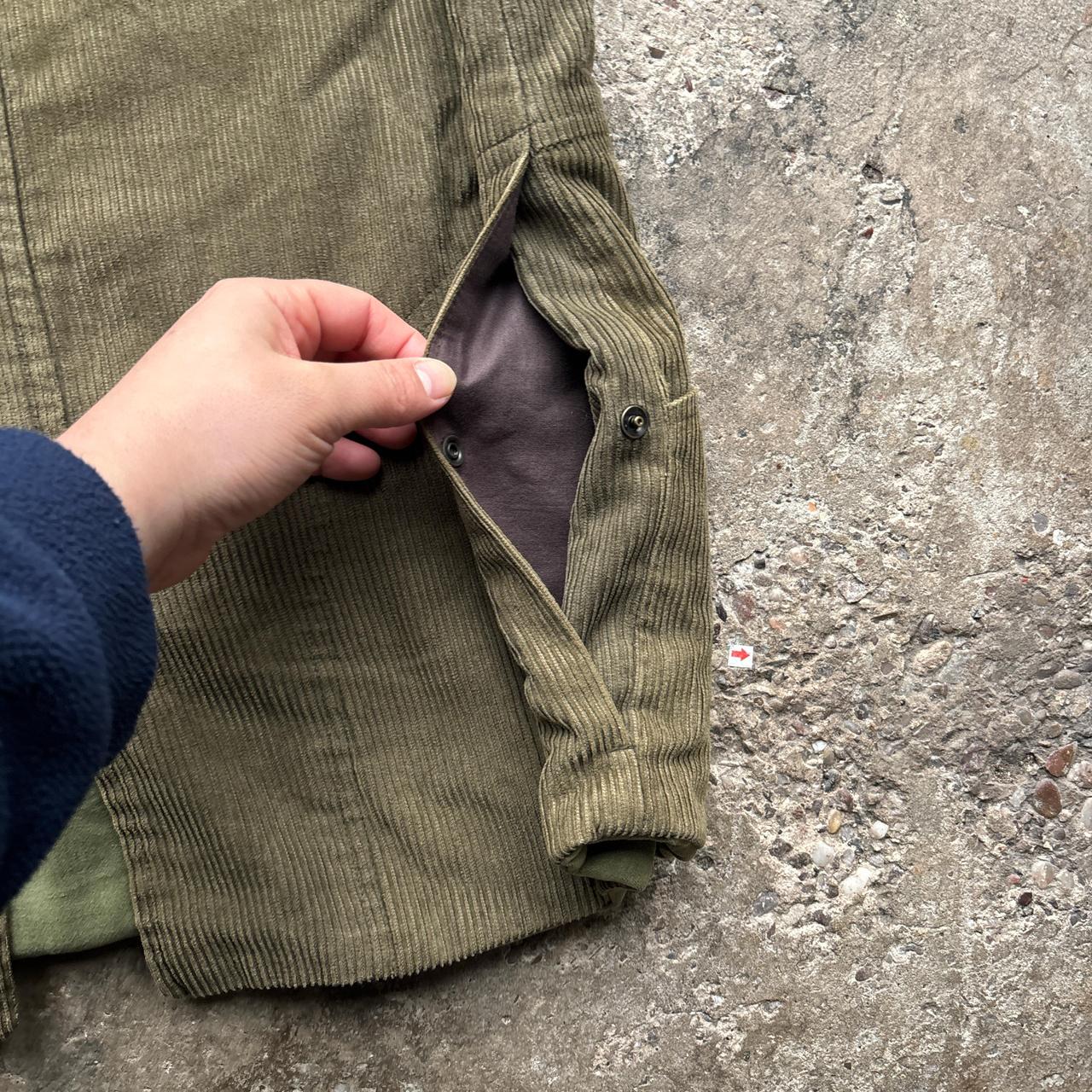 Green suede and corduroy hunting vest