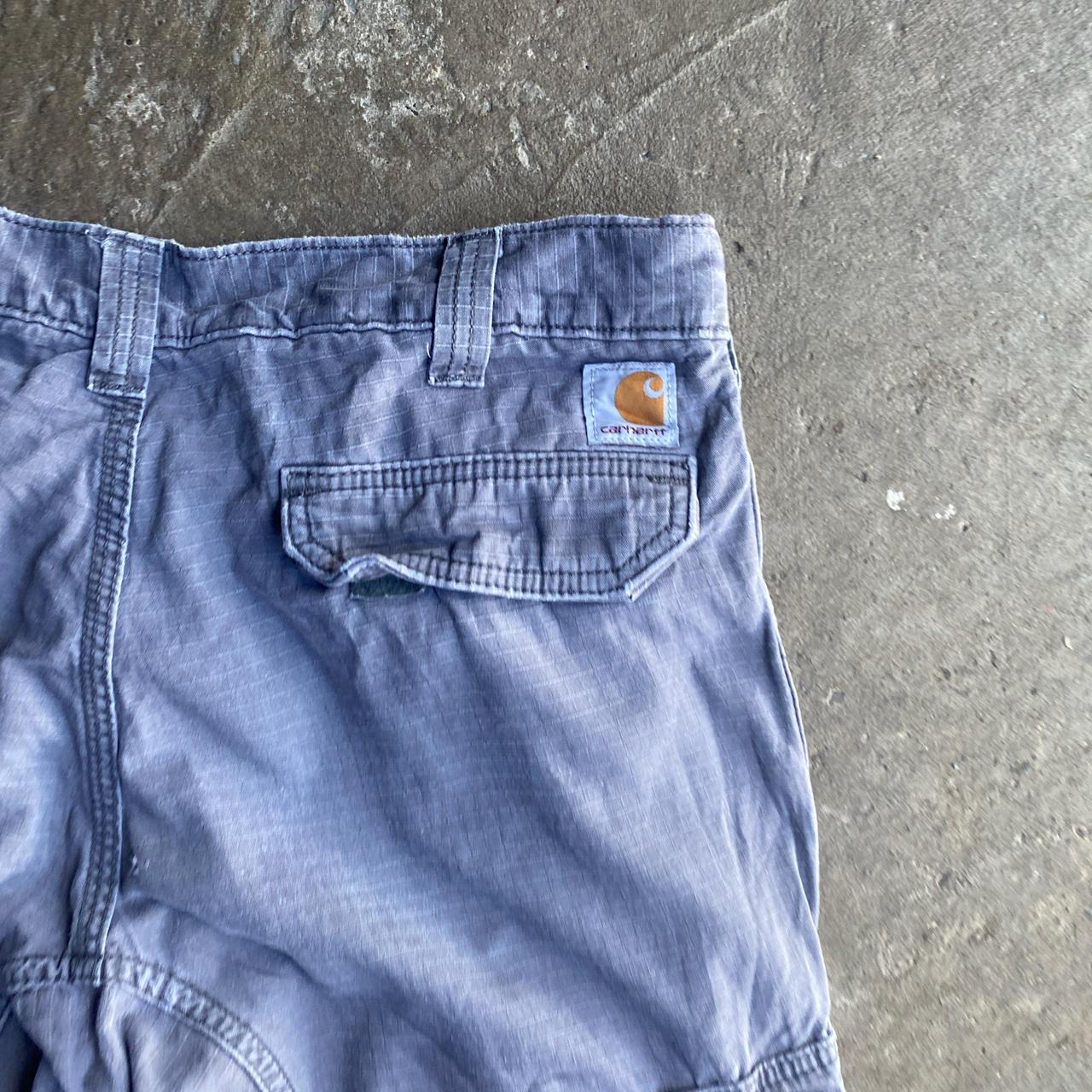 Grey Textured Carhartt Cargo Pants - W32