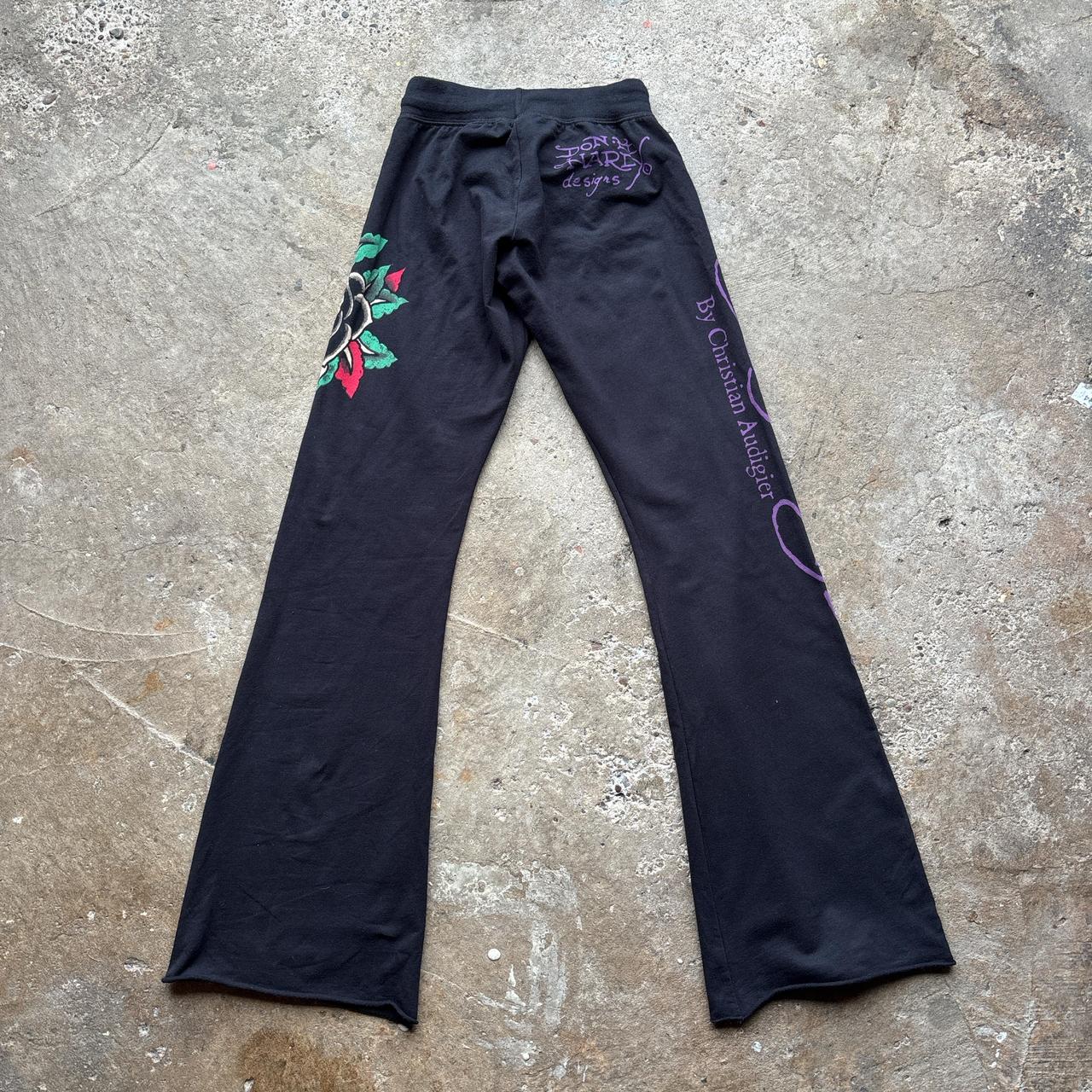 Black Ed Hardy flared sweatpants - XS