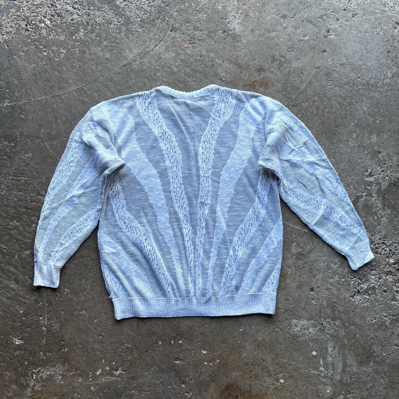White and silver knitted jumper - L/12