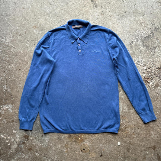 Blue Ben Sherman heritage polo long sleeve