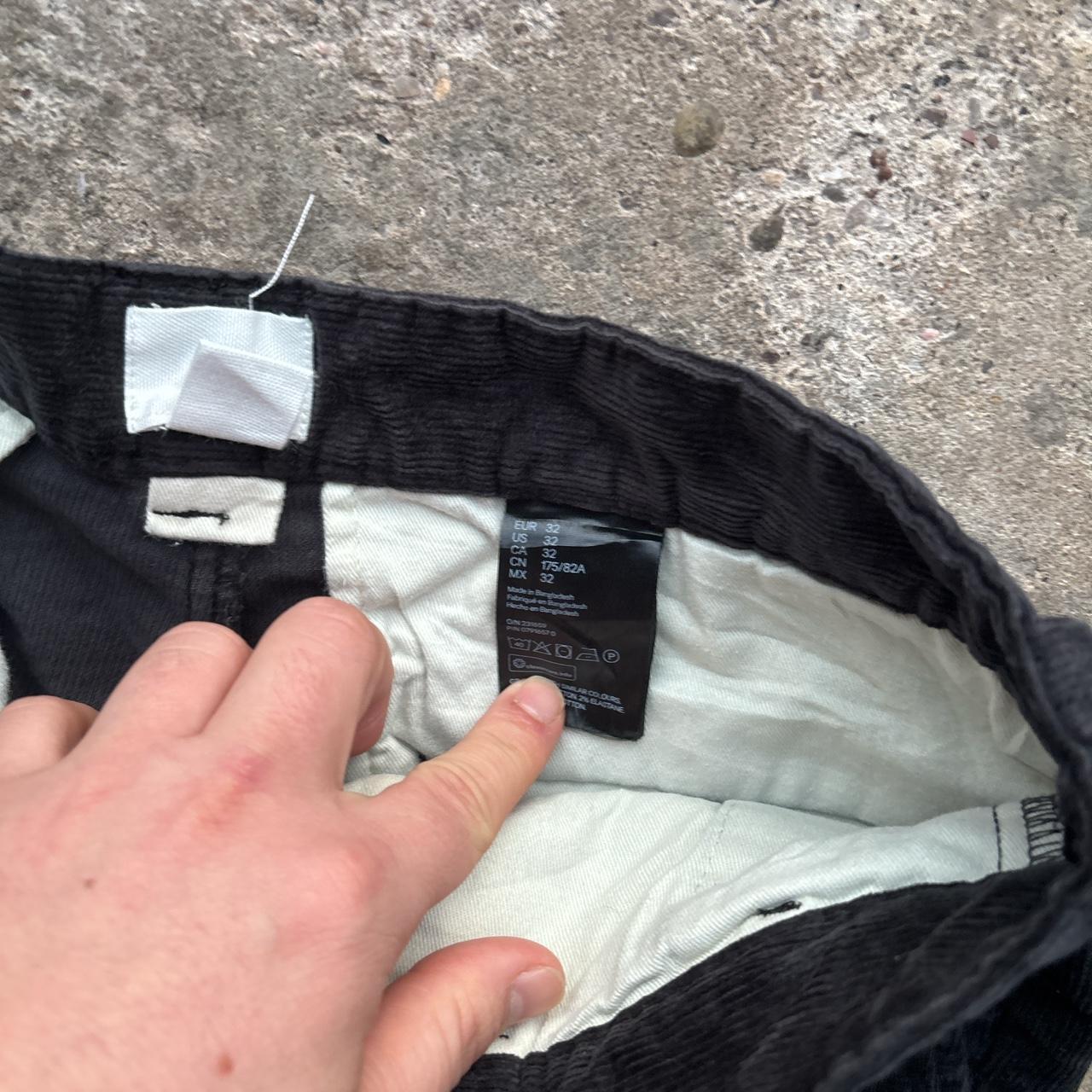 Black H&M corduroy trousers - W32