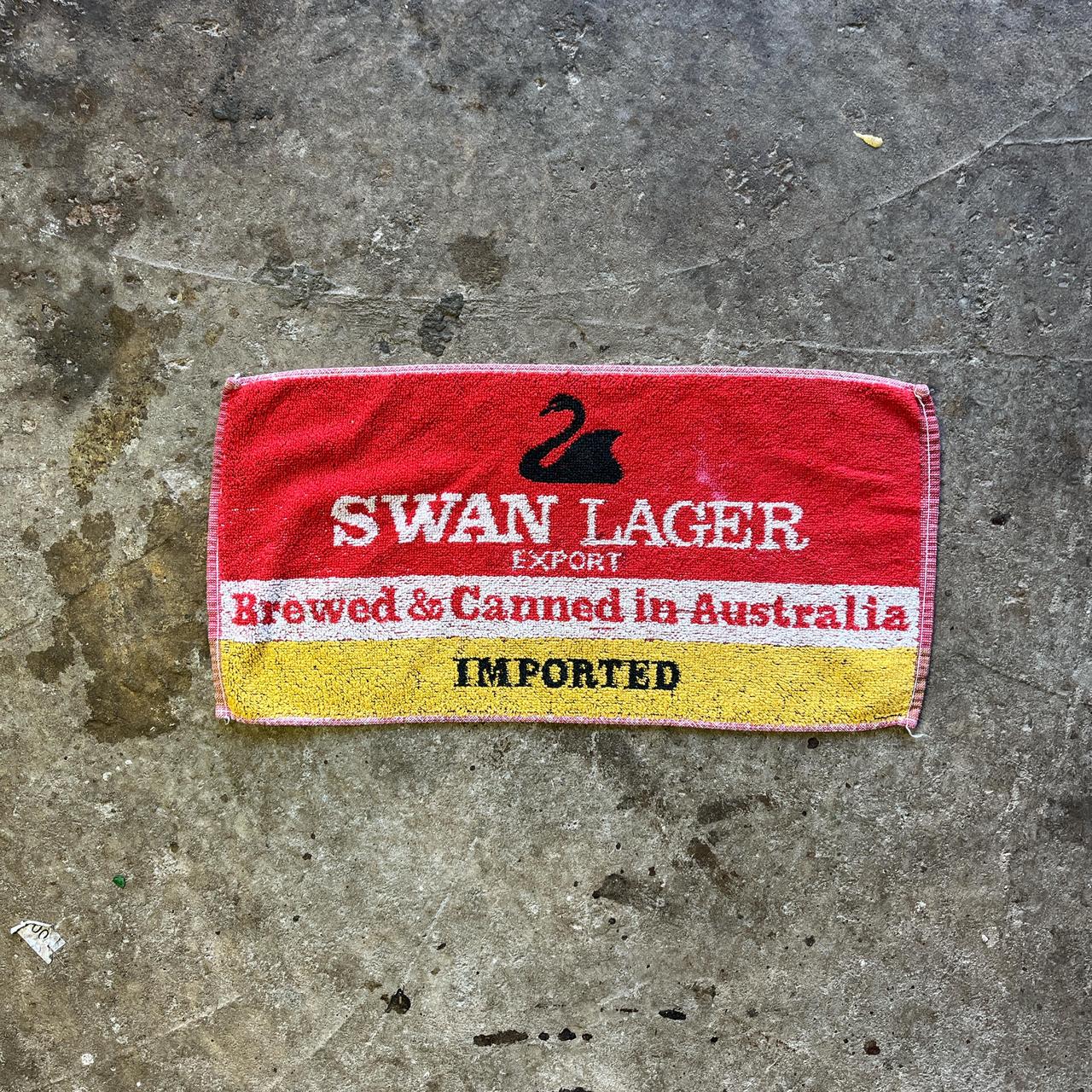 90s cotton ‘Swan Lager Export’ beer towel