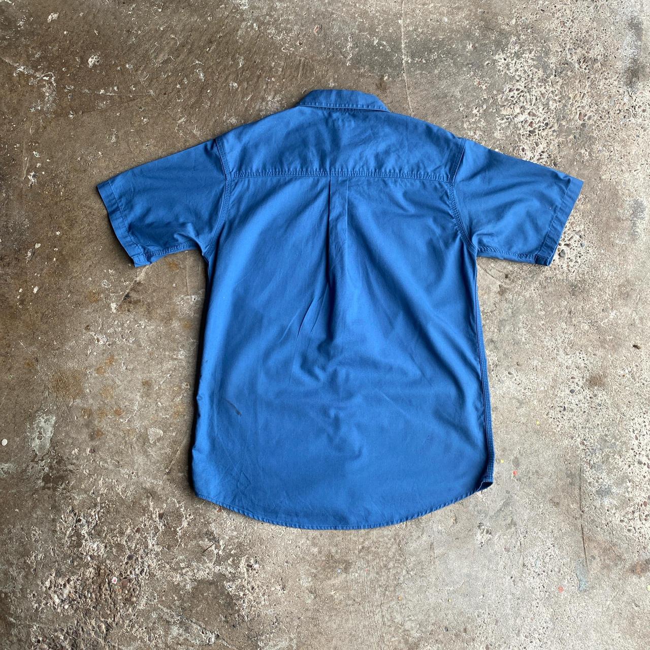 Blue Carhartt Short Double Pocket Sleeve Shirt - M