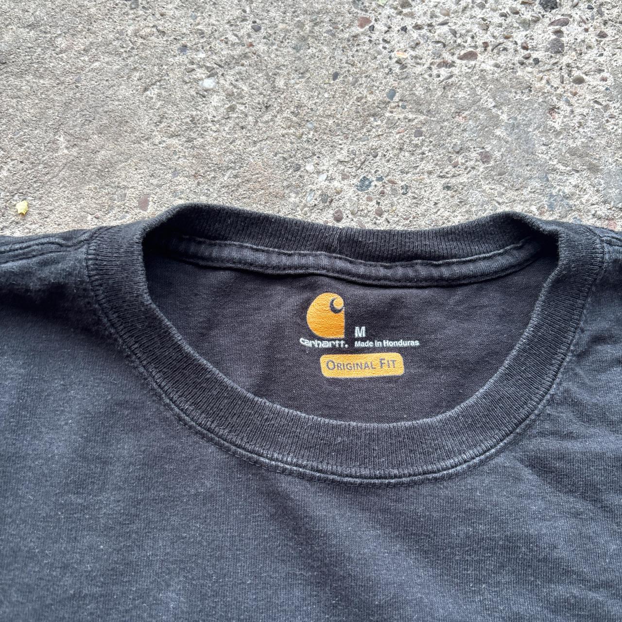 Black Carhartt single pocket tee - M