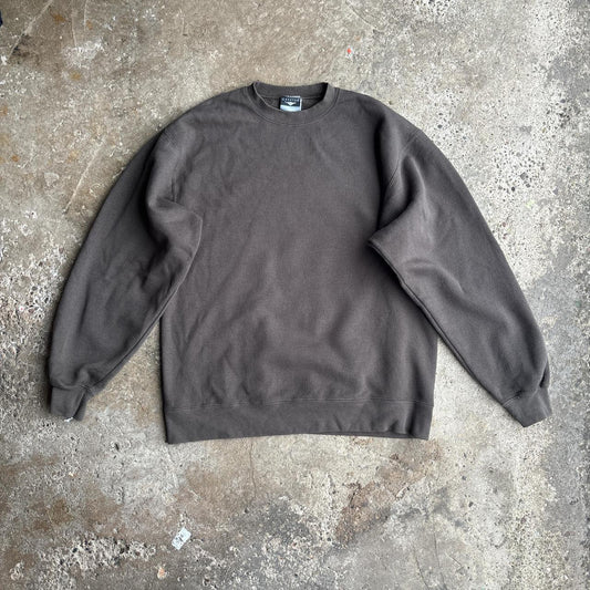 Brown Crewneck Cheetah Sweatshirt - L