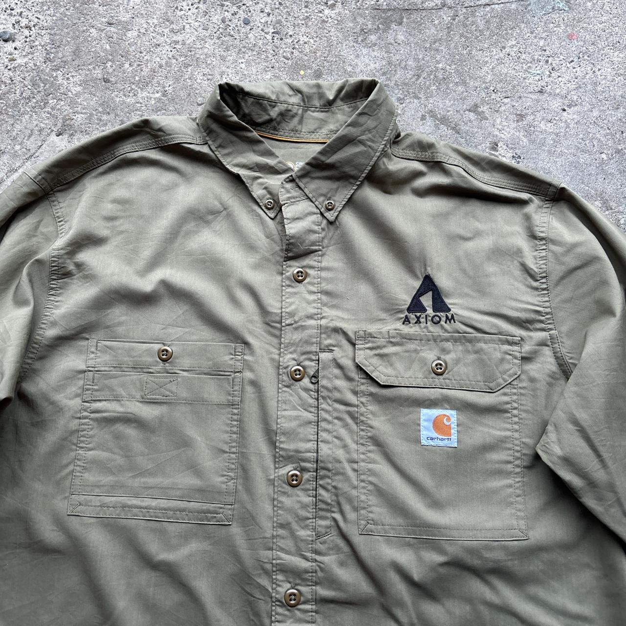 Khaki Carhartt technical shirt with embroidered logo