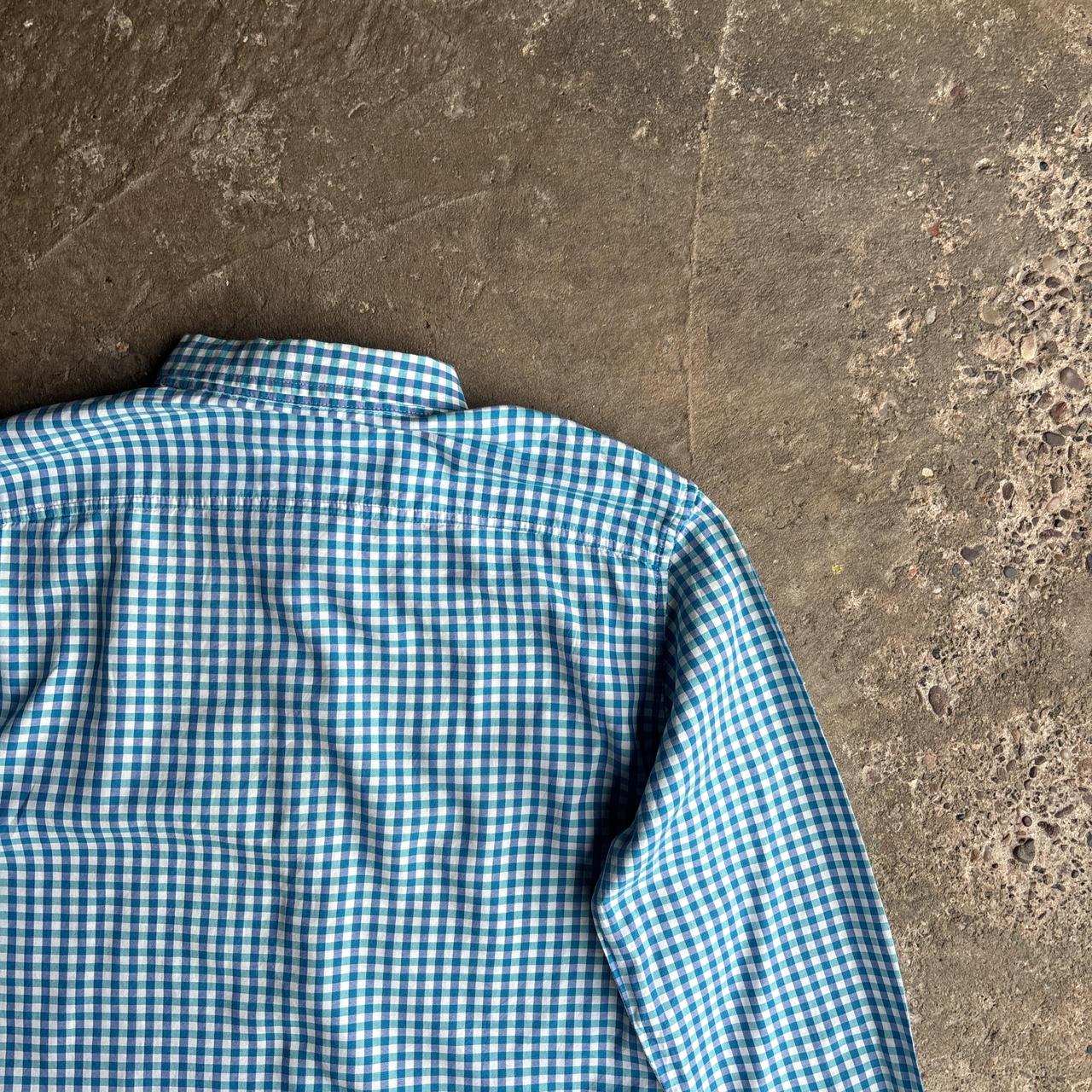 Blue Gingham Armani Exchange Button Up Shirt  - S