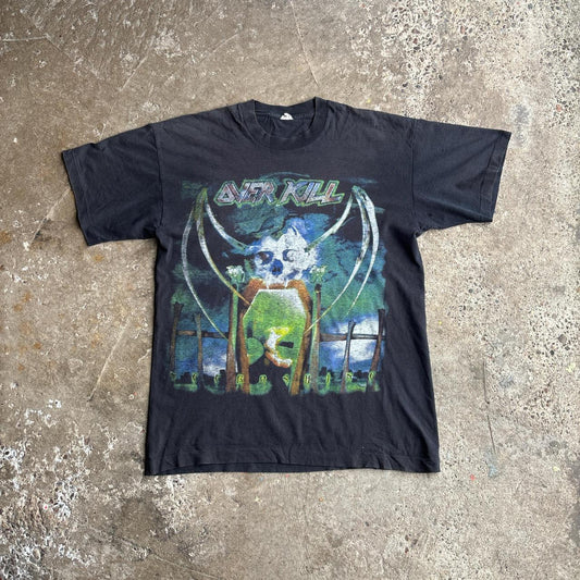 Black Single Stitch Necroshine - Overkill 1999 Band T-Shirt